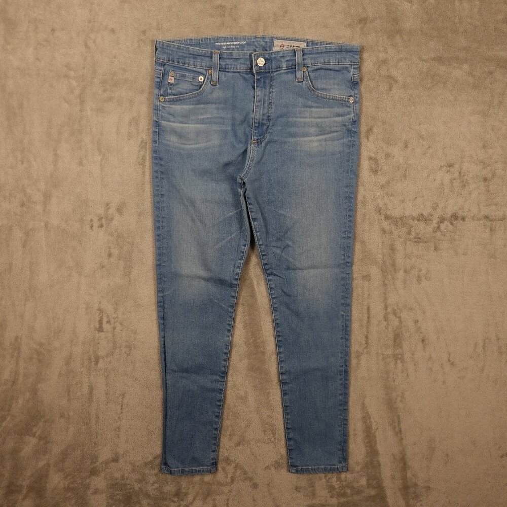 Adriano Goldschmied jeans The Farrah Skinny Crop women's 32 blue‎ denim